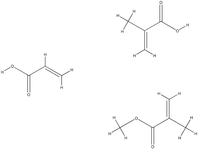 2-Propenoic acid, 2-methyl-, polymer with methyl 2-methyl-2-propenoate and 2-propenoic acid Struktur