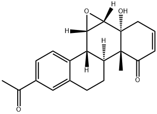 5-Hydroxy-6α,7α-epoxy-D(17a)-homo-18-nor-5α-pregna-2,13,15,17-tetrene-1,20-dione Struktur