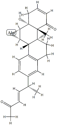 (22E)-6α,7α-Epoxy-5-hydroxy-D(17a)-homo-18,26,27-trinor-5α-cholesta-2,13,15,17,22-pentene-1,24-dione Struktur