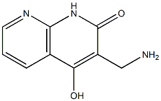 1,8-Naphthyridin-2(1H)-one,3-(aminomethyl)-4-hydroxy-(9CI) Struktur