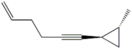 Cyclopropane, 1-(5-hexen-1-ynyl)-2-methyl-, (1R,2R)-rel- (9CI) Struktur