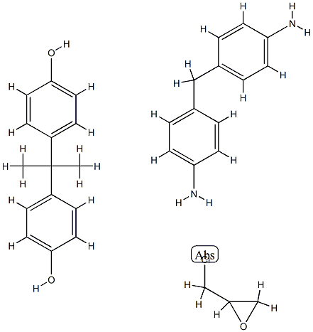 Phenol, 4,4-(1-methylethylidene)bis-, polymer with (chloromethyl)oxirane and 4,4-methylenebisbenzenamine Struktur