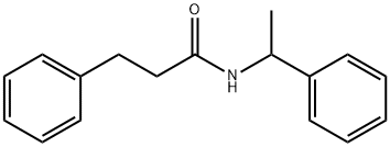 3-phenyl-N-(1-phenylethyl)propanamide Struktur