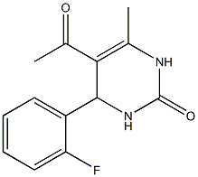 2(1H)-Pyrimidinone,5-acetyl-4-(2-fluorophenyl)-3,4-dihydro-6-methyl-(9CI) Struktur