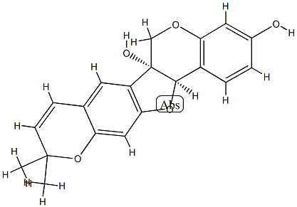 (6aS)-6a,13aα-Dihydro-10,10-dimethyl-6H,10H-furo[3,2-c:4,5-g']bis[1]benzopyran-3,6aα-diol Struktur