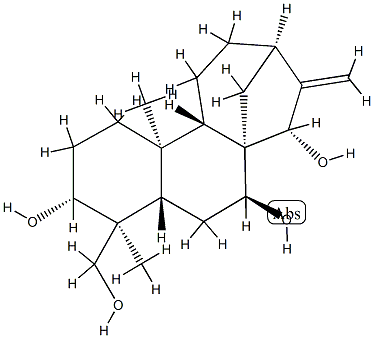 (4S,15S)-Kaur-16-ene-3α,7β,15,19-tetrol Struktur