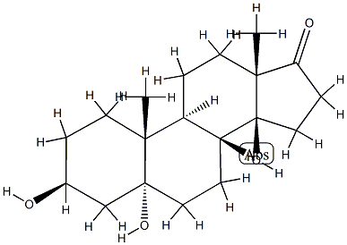 3β,5,14β-Trihydroxy-5α-androstan-17-one Struktur