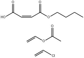 2-But-enedioic acid(Z)-, monobutyl ester, polymer with chloro-ethene and ethenylacetate Struktur