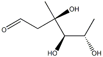 3-C-Methyl-2,6-dideoxy-L-xylo-hexose Struktur