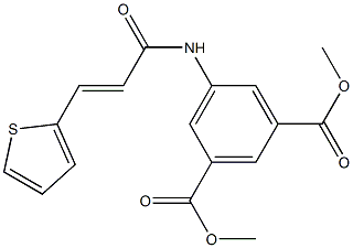 dimethyl 5-{[3-(2-thienyl)acryloyl]amino}isophthalate Struktur