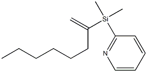 Pyridine,2-[dimethyl(1-methyleneheptyl)silyl]-(9CI) Struktur