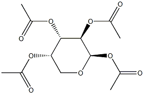 β-L-Arabinopyranose tetraacetate Struktur