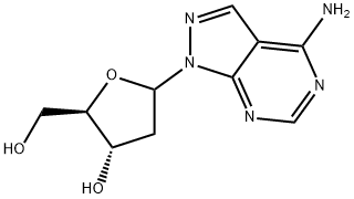 4-aminopyrazolopyrimidine-2'-deoxyribofuranoside Struktur