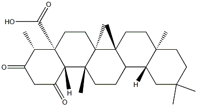 1,3-Dioxo-D:A-friedooleanan-24-oic acid Struktur