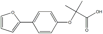 2-[4-(2-furyl)phenoxy]-2-methylpropanoic acid Struktur