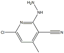 3-Pyridinecarbonitrile,6-chloro-2-hydrazino-4-methyl-(9CI) Struktur