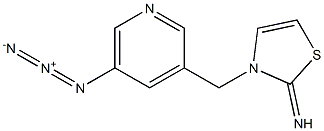 2(3H)-Thiazolimine,  3-[(5-azido-3-pyridinyl)methyl]- Struktur