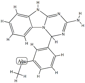 4-(3-methoxyphenyl)-4,10-dihydro-[1,3,5]triazino[1,2-a]benzimidazol-2-amine Struktur