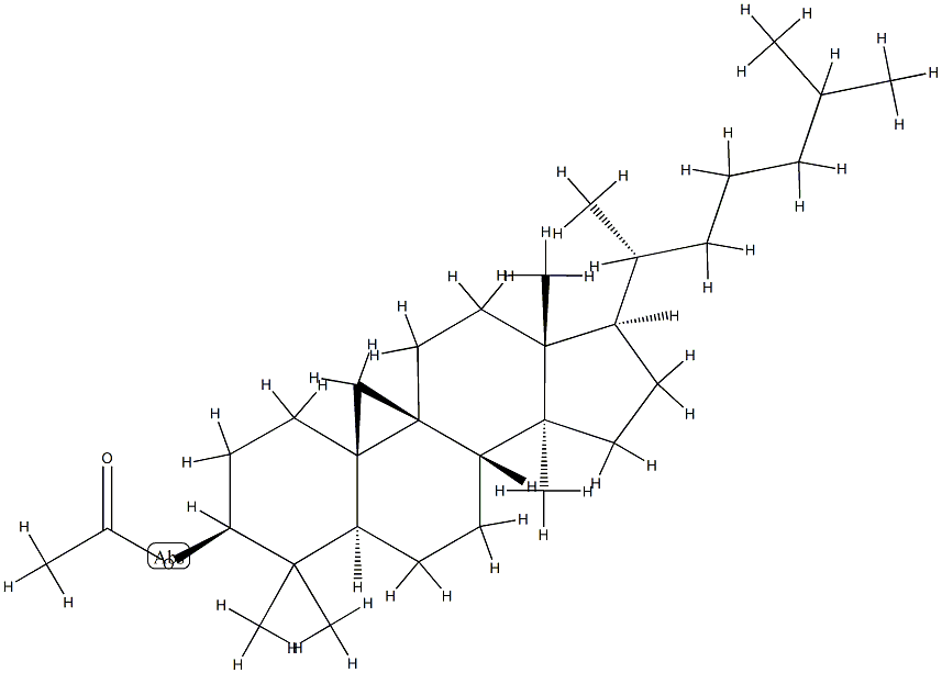 (9β)-9,19-Cyclolanostan-3β-ol acetate Struktur