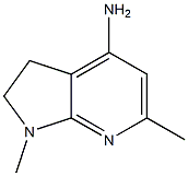 1H-Pyrrolo[2,3-b]pyridin-4-amine,2,3-dihydro-1,6-dimethyl-(9CI) Struktur