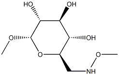 alpha-D-Glucopyranoside, methyl 6-deoxy-6-(methoxyamino)- (9CI) Struktur