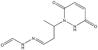 1(2H)-Pyridazinepropanal, 3,6-dihydro-ba-methyl-3,6-dioxo-, alpha-(formylhydrazone) (9CI) Struktur