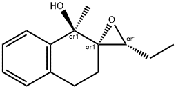 Spiro[naphthalene-2(1H),2-oxiran]-1-ol, 3-ethyl-3,4-dihydro-1-methyl-, (1R,2S,3R)-rel- (9CI) Struktur