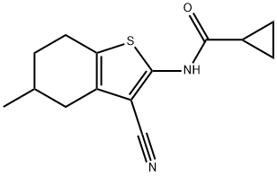 Cyclopropanecarboxamide, N-(3-cyano-4,5,6,7-tetrahydro-5- Struktur