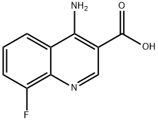 3-Quinolinecarboxylicacid,4-amino-8-fluoro-(9CI) Struktur