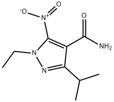 1H-Pyrazole-4-carboxamide,1-ethyl-3-(1-methylethyl)-5-nitro-(9CI) Struktur