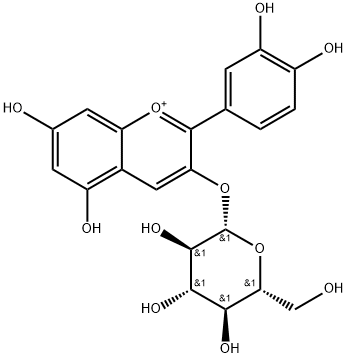 CYANIDIN-3-O-GLUCOSIDE(KUROMANIN)(P) Struktur