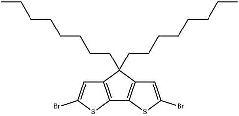 2,6-Dibromo-4,4-dioctylcyclopenta[2,1-b:3,4-b']dithiophene Struktur