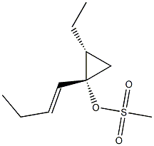 Cyclopropanol, 1-(1E)-1-butenyl-2-ethyl-, methanesulfonate, (1R,2S)-rel- (9CI) Struktur