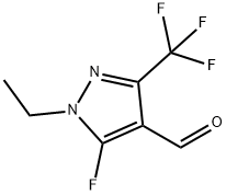 1H-Pyrazole-4-carboxaldehyde,1-ethyl-5-fluoro-3-(trifluoromethyl)-(9CI) Struktur