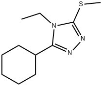 4H-1,2,4-Triazole,3-cyclohexyl-4-ethyl-5-(methylthio)-(9CI) Struktur