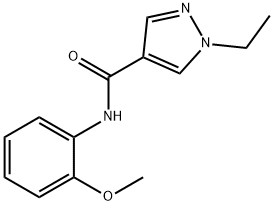 1H-Pyrazole-4-carboxamide,1-ethyl-N-(2-methoxyphenyl)-(9CI) Struktur