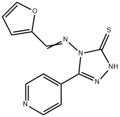 4-[(2-furylmethylene)amino]-5-(4-pyridinyl)-2,4-dihydro-3H-1,2,4-triazole-3-thione Struktur