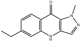 9H-Pyrazolo[4,3-b]quinolin-9-one,6-ethyl-1,4-dihydro-1-methyl-(9CI) Struktur