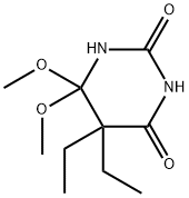 2,4(1H,3H)-Pyrimidinedione,5,5-diethyldihydro-6,6-dimethoxy-(9CI) Struktur