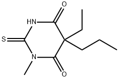 4,6(1H,5H)-Pyrimidinedione,5-ethyldihydro-1-methyl-5-propyl-2-thioxo-(9CI) Struktur