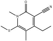 3-Pyridinecarbonitrile,4-ethyl-1,2-dihydro-1,5-dimethyl-6-(methylthio)-2-oxo-(9CI) Struktur