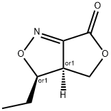 3H,6H-Furo[3,4-c]isoxazol-6-one,3-ethyl-3a,4-dihydro-,(3R,3aS)-rel-(9CI) Struktur