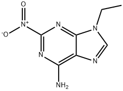 9H-Purin-6-amine,9-ethyl-2-nitro-(9CI) Struktur