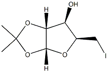 a-D-Xylofuranose,5-deoxy-5-iodo-1,2-O-(1-methylethylidene)- Struktur