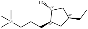 Cyclopentanol, 4-ethyl-2-[3-(trimethylsilyl)propyl]-, (1R,2R,4S)-rel- (9CI) Struktur