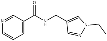 3-Pyridinecarboxamide,N-[(1-ethyl-1H-pyrazol-4-yl)methyl]-(9CI) Struktur