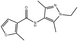 3-Furancarboxamide,N-(1-ethyl-3,5-dimethyl-1H-pyrazol-4-yl)-2-methyl-(9CI) Struktur