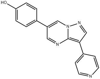 4-[3-(pyridin-4-yl)pyrazolo[1,5-a]pyrimidin-6-yl]phenol Struktur