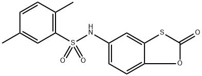 2,5-dimethyl-N-(2-oxobenzo[d][1,3]oxathiol-5-yl)benzenesulfonamide Struktur