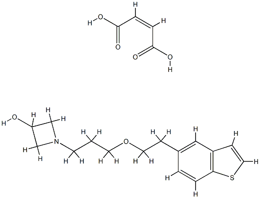 1-(3-(2-(苯并[B]噻吩-5-基)乙氧基)丙基)氮雜環(huán)丁烷-3-醇 馬來酸, 519187-97-4, 結(jié)構(gòu)式